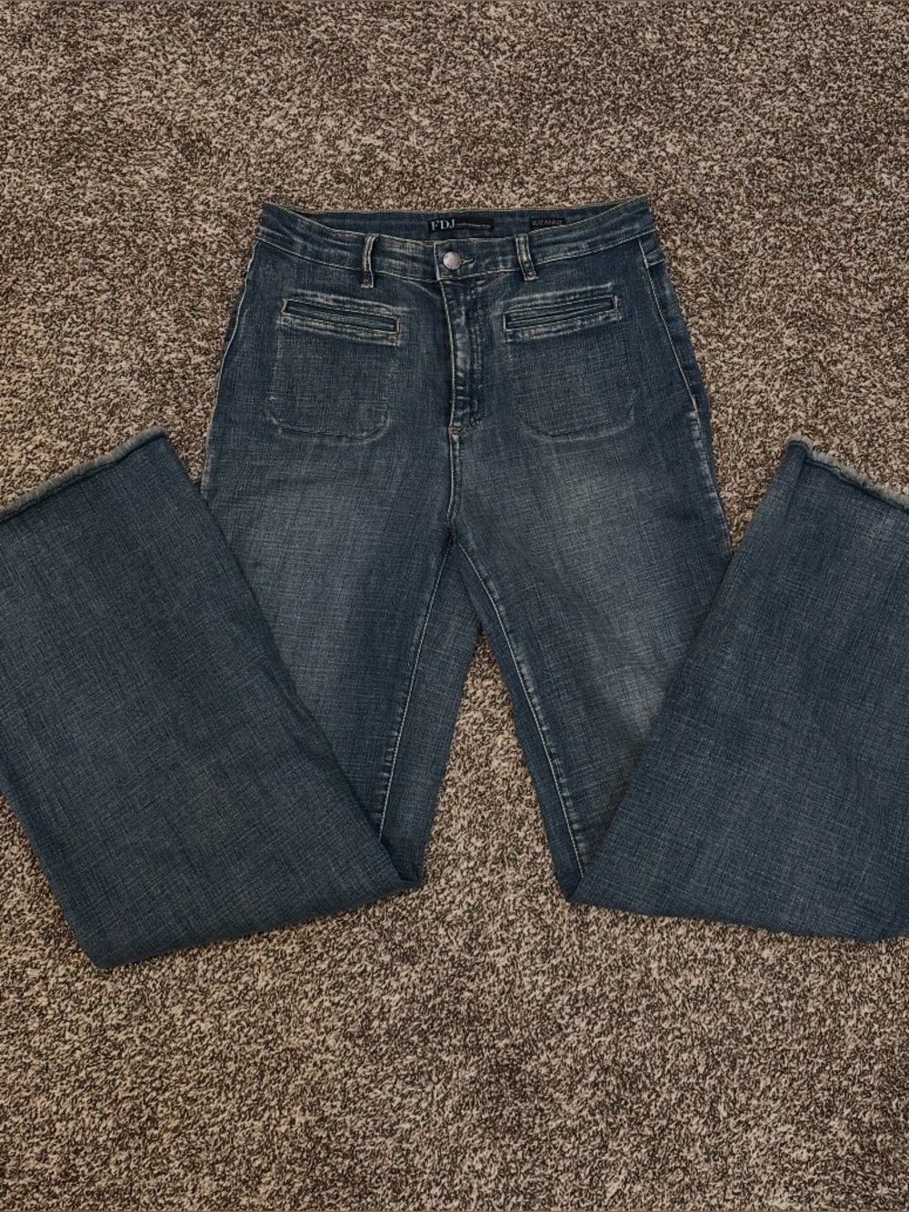 Women's Dark Blue Wide-Leg Jeans